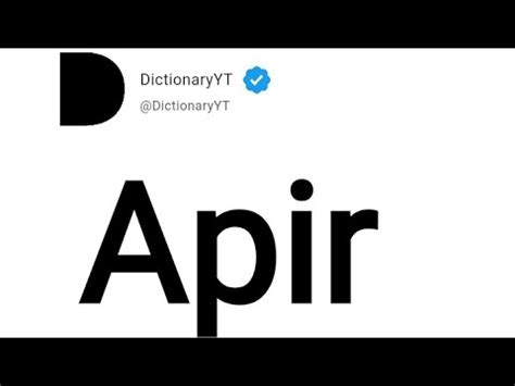 apir meaning